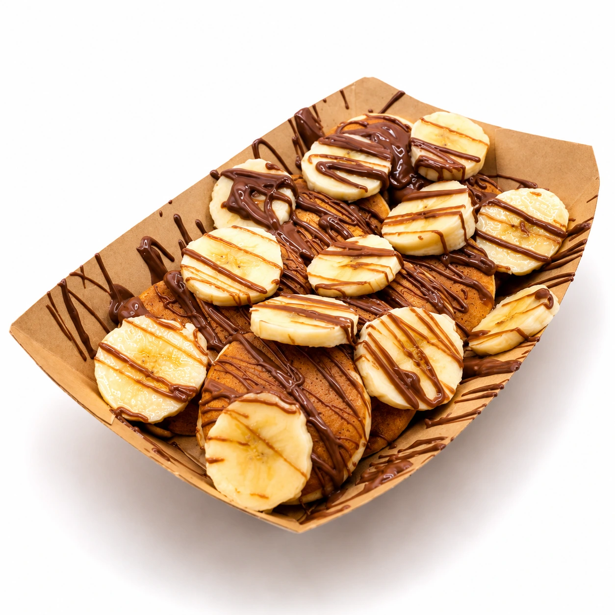 Mini Pancakes Nutella mit Bananen